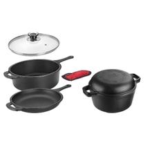 Kit Caçarola E Frigideira Multiuso + Forno Holandês 5L.