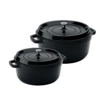 Kit Caçarola Hercules Cerâmica Preto 4,3L + 6,8L