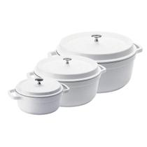 Kit Caçarola Hercules Ceramico Indução Branca 3L+ 4,3L+ 6,8L Kit Caçarola Hercules Ceramico Indução Branca 3L+ 4,3L+ 6,8L