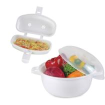Kit Caçarola Legumes Omeleteira Pochê Microondas Prático
