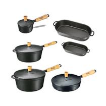 Kit Caçarolas, Frigideira E Assadeira Ferro Fundido Panela Mineira Kit Caçarolas, Frigideira E Assadeira Ferro Fundido Panela Mineira