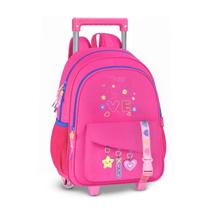 Kit Cacau Haxkar Mochila Rodinhas com Lancheira e Estojo -