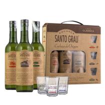 Kit cachaça santo grau c/ 3 unidades 375ml