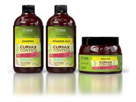 Kit Cacheadas Pantovin Curvax Control Three Therapy 3 Pçs