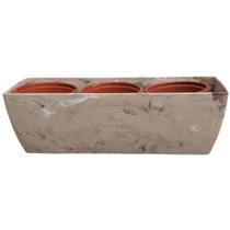 Kit Cachepô Jardineira Elegance com 3 Vasos Comum NUTRIPLAN