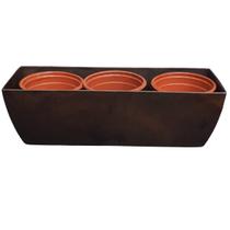 Kit Cachepô Jardineira Elegance com 3 Vasos Comum NUTRIPLAN