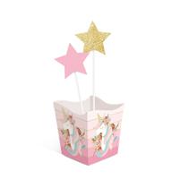 Kit Cachepot c Pick Festa Unicórnio - 4 unidades - Cromus - Rizzo Festas