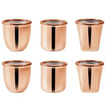 Kit Cachepot Rose Gold em Cerâmica 6 Pcs