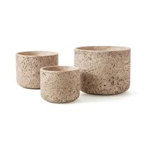 Kit cachepots em cimento - 3 peças - mart