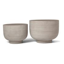 Kit cachepots em cimento bege 2 pcs - 17432