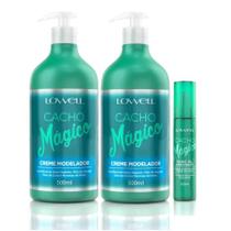 Kit Cacho Mágico Creme Modelador 2 Unidades 500 ml + Magic Oil Umectante 60 ml Lowell Kit Cacho Mágico Creme Modelador 2 Unidades 500 ml + Magic Oil Umectante 60 ml Lowell