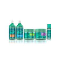 Kit Cacho Mágico Shampoo Funcional 500 ml + Creme Modelador 500 ml + Máscara Umectante 450 g + Gelatina 450g + Fluido 200 ml Lowell
