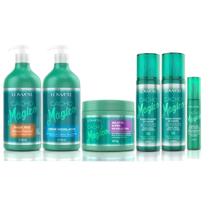 Kit Cacho Mágico Shampoo Funcional+ Creme Modelador 500 ml + Gelatina 450 g + 2 Fluidos Ativador 200 ml + Magic Oil 60 ml Lowell