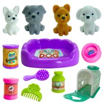 Kit Cachorrinho Brinquedo Petshop Menina Animais+ Acessórios Kit Cachorrinho Brinquedo Petshop Menina Animais+ Acessórios