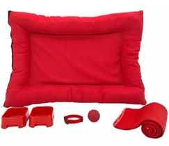 Kit Cachorro Gato Cama Caminha Futon Manta Mantinha Brinquedo Médio