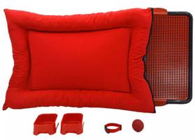 Kit Cachorro Gato Cama Caminha Futon Sanitário Brinquedo Grande