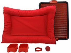 Kit Cachorro Gato Cama Caminha Futon Sanitário Brinquedo Médio