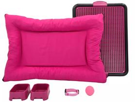 Kit Cachorro Gato Cama Caminha Futon Sanitário Brinquedo Médio