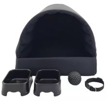 Kit Cachorro Gato Cama Caminha Tunel Coleira Brinquedo Comedor Médio