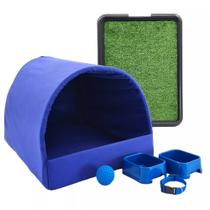 Kit Cachorro Gato Cama Caminha Tunel Sanitário Grama Sintética Grande Kit Cachorro Gato Cama Caminha Tunel Sanitário Grama Sintética Grande