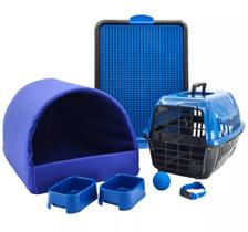 Kit Cachorro Gato Cama Caminha Tunel Transporte Sanitário Médio Kit Cachorro Gato Cama Caminha Tunel Transporte Sanitário Médio