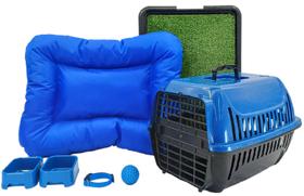 Kit Cachorro Gato Cama Summer Sanitário Grama Transporte G