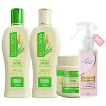 Kit Cachos 1 Shampoo 1 Cond 1 Banho 250ml + Finalizador Obrigatório Lourre 120ml