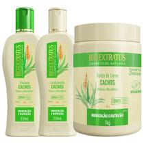 Kit Cachos 1 Shampoo 1 Condicionador 250ml 1 Banho 1kg Bio Extratus Kit Cachos 1 Shampoo 1 Condicionador 250ml 1 Banho 1kg Bio Extratus