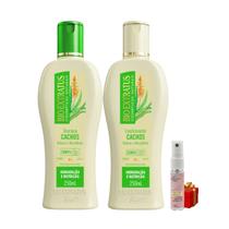 Kit Cachos 1 Shampoo 1 Condicionador 250ml Bio Extratus + Presente Lourre 15ml Kit Cachos 1 Shampoo 1 Condicionador 250ml Bio Extratus + Presente Lourre 15ml