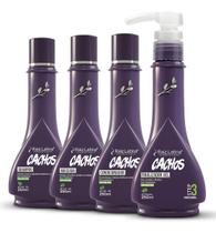 Kit Cachos 250ml Profissional Raiz Latina Shampoo Condicionador Máscara Finalizador Gel Definição Kit Cachos 250ml Profissional Raiz Latina Shampoo Condicionador Máscara Finalizador Gel Definição