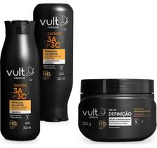 Kit Cachos 3A a 3C Shampoo + Condicionador + Gel de Definição - Vult