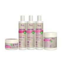 Kit Cachos Apse - Shampoo, Condicionador, Gelatina, Máscara e Ativador (5 ITENS)