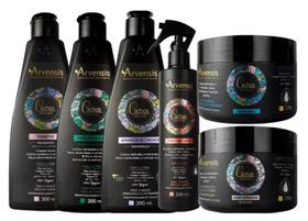 Kit Cachos Arvensis Shampoo Condicionador Máscara Ativador Gelatina Day After