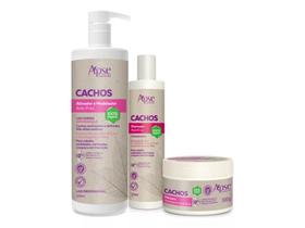 Kit Cachos Ativador 1L Gelatina 300ml E Máscara 300g Antifrizz Apse Kit Cachos Ativador 1L Gelatina 300ml E Máscara 300g Antifrizz Apse