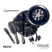 Kit Cachos Beauty Flash Escova Finalizadora Difusor Definição e Finalização Cabelo Cacheado Crespo