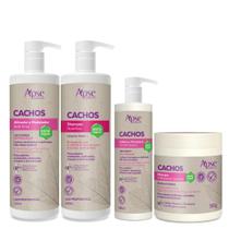 Kit Cachos com Shampoo, Gelatina, Máscara e Ativador - 4 Itens