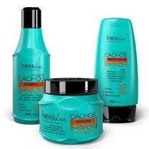 Kit Cachos com Shampoo, Máscara 250g e Creme de Pentear Forever Liss