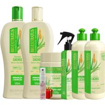 Kit Cachos Completo 500ml 6 itens Bio Extratus + Presente Lourre 15ml