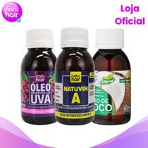 Kit Cachos Definidos e Hidratados NatuHair NatuVin A + Óleo de Coco + Óleo de Uva