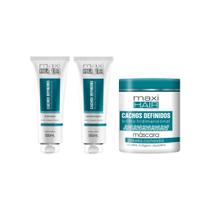 Kit Cachos Definidos Maxihair 500Ml Shamp+Cond+Masc