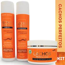 Kit Cachos Definidos Shampoo Condicionador Mascara Nutrição