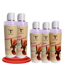 Kit Cachos Desprogressiva 1L + Tonificante 1L + Shp 1L + Cond 1L + Leave-in 1L