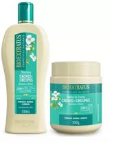 Kit Cachos e Crespos Bio Extratus Shampoo 500ml e Banho de creme 500ml