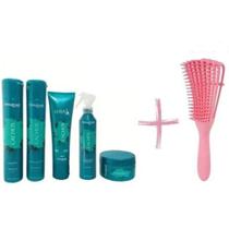 Kit Cachos Home Care Cacheado Onixx Brasil + Escova Polvo Kit Cachos Home Care Cacheado Onixx Brasil + Escova Polvo