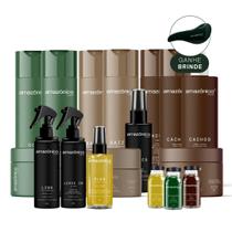 Kit Cachos + Kit Oca + Kit Raízes + Kit Finalizadores + Kit Ampolas + Brinde Escova Amazônico Care