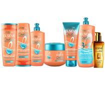 Kit Cachos Longos dos Sonhos Completo + Óleo Extraordinário Elseve Hialurônico Nutre e Protege Óleo Rícino Anti-Frizz - L'Oréal Paris