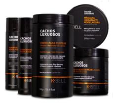 Kit Cachos Luxuosos Kbell (shampoo/cond/masc/creme de pentear/super gelatina)