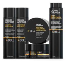 Kit Cachos Luxuosos Kbell (shampoo/cond/masc/super umidificador) 250ml
