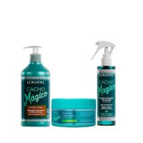 Kit Cachos Mágicos Shampoo 500ml + Máscara 240g + Fluido Ativador Hidratação, Nutrição e Definição de Cachos
