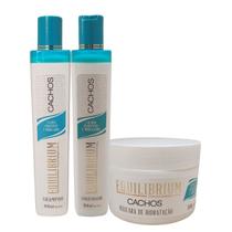 Kit Cachos Perfeitos e Modelados Equilibrium Paris Color: Shampoo + Condicionador + Máscara 300ml